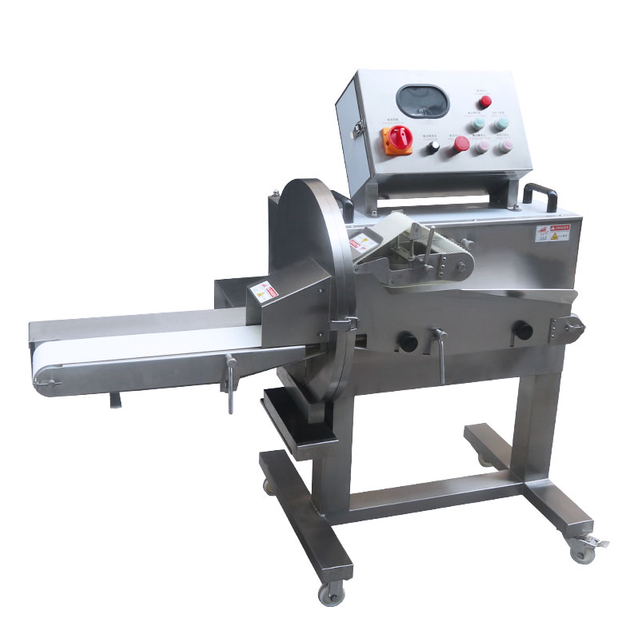 LM-807 Cooked Meat Melon Sausage Bacon Ham Beef Lamb Chicken Cucumber Slices Cutting Machine Conveyor Meat Cutter