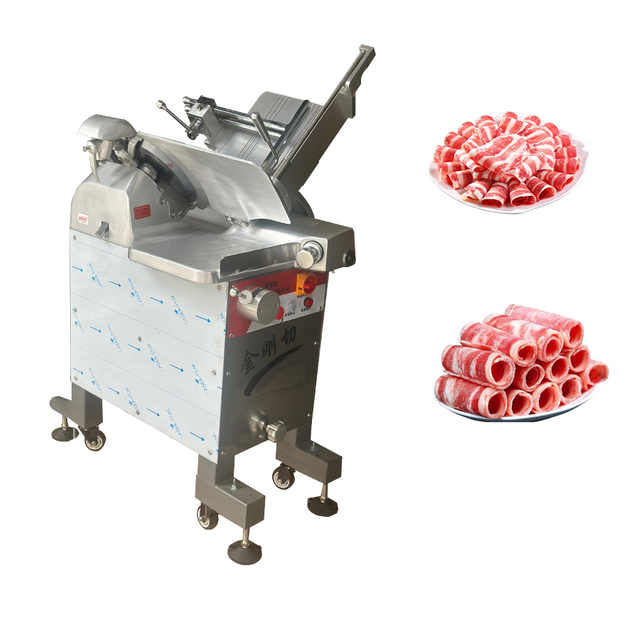LM-808 Bacon Frozen Meat Lamb Beef Pork Roll Cutting Machine