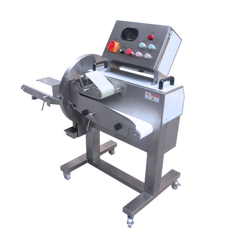 LM-807 Cooked Meat Melon Sausage Bacon Ham Beef Lamb Chicken Cucumber Slices Cutting Machine Conveyor Meat Cutter