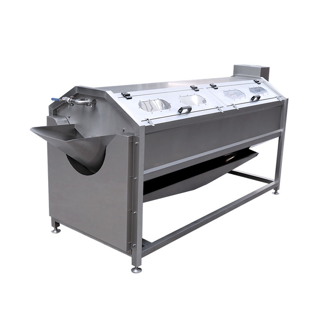 LV-2500 Automatic Brush Peeler Machine Potato Taro Carrot Roots Vegetable Cleaning Washing Peeling Machine